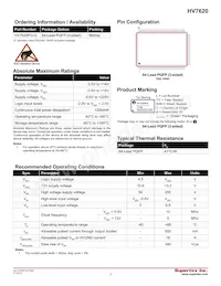HV7620PG-G Datasheet Pagina 2