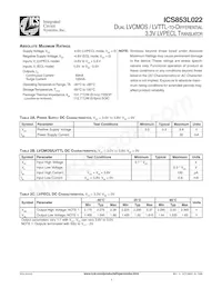 ICS853L022AMLFT Datasheet Pagina 3