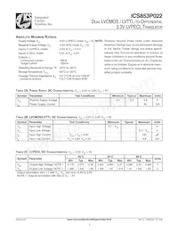 ICS853P022AMLFT Datasheet Pagina 3