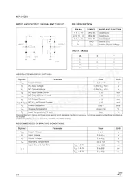 M74HC00M1R Datasheet Page 2