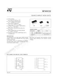 M74HC02TTR Datasheet Cover