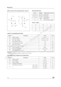 M74HC02TTR Datasheet Pagina 2