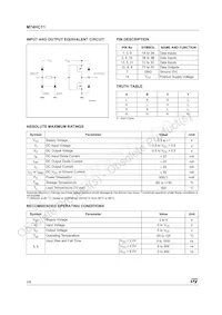M74HC11TTR Datasheet Pagina 2