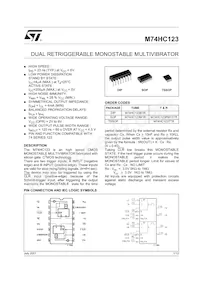 M74HC123RM13TR Datasheet Cover