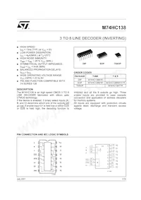 M74HC138TTR Datasheet Cover