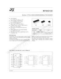 M74HC139RM13TR Datenblatt Cover