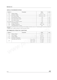 M74HC151TTR Datasheet Pagina 4