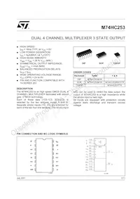 M74HC253RM13TR Datasheet Cover