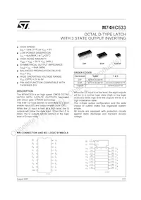 M74HC533TTR Datasheet Cover