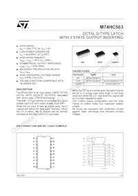 M74HC563RM13TR Datasheet Cover