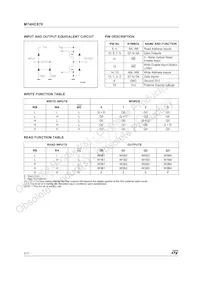 M74HC670M1R Datasheet Pagina 2