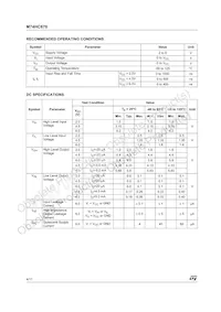 M74HC670M1R Datasheet Pagina 4