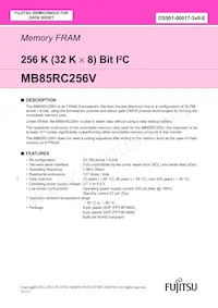 MB85RC256VPNF-G-JNERE1 Datenblatt Cover