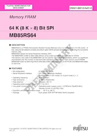 MB85RS64PNF-G-JNERE1 Datasheet Cover