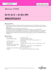 MB85RS64VPNF-G-JNERE1數據表 封面