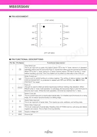 MB85RS64VPNF-G-JNERE1 Datasheet Page 2