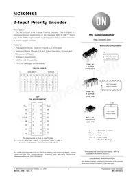 MC10H165PG Datasheet Cover