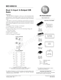 MC10H210PG Datasheet Cover