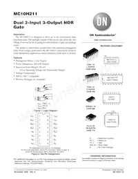 MC10H211PG Datasheet Cover