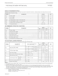 N74F283D Datasheet Page 5
