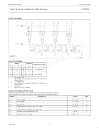 N74F298D Datasheet Page 3