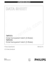 N74F573DB Datasheet Cover