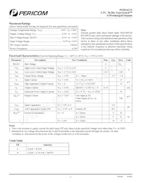 PI3B16215A Datasheet Pagina 2