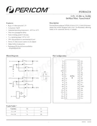 PI3B16224BE Datasheet Cover