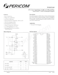 PI3B32160AE Datasheet Cover