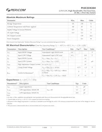 PI3C32X384BE Datasheet Page 2