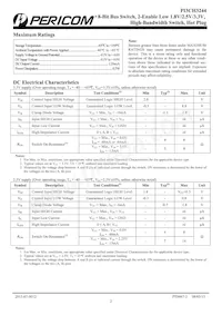 PI3CH3244LE Datasheet Page 2