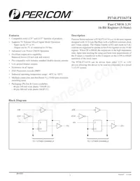 PI74LPT16374CAE數據表 封面