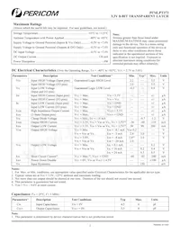 PI74LPT373AS Datasheet Page 2