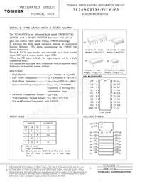 TC74AC373P(F) Datasheet Cover