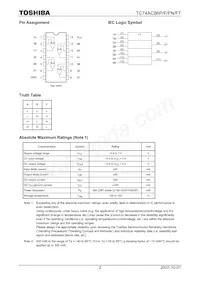 TC74AC86FN(F Datasheet Page 2