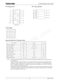 TC74VHC02FTELM Datasheet Pagina 2