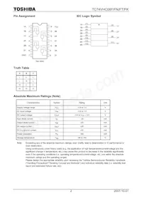 TC74VHC08FTELM Datasheet Page 2