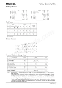 TC74VHC139FTELM Datasheet Page 2