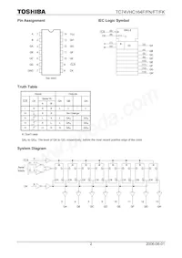 TC74VHC164FTELM Datasheet Page 2