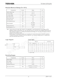 TC7WH157FU(TE12L) Datasheet Pagina 2