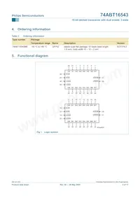 74ABT16543BB Datasheet Page 2