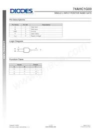 74AHC1G00W5-7 Datasheet Page 2
