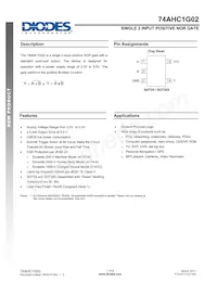 74AHC1G02W5-7 Datasheet Cover