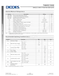 74AHC1G02W5-7 Datasheet Pagina 3