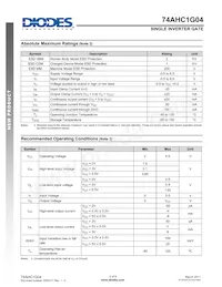 74AHC1G04W5-7 Datasheet Page 3