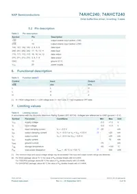 74AHC240PW Datasheet Page 3