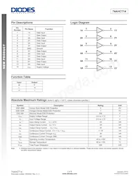 74AHCT14T14-13 Datasheet Page 2