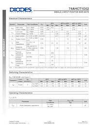 74AHCT1G02SE-7 Datasheet Page 4
