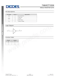 74AHCT1G04W5-7 Datasheet Page 2