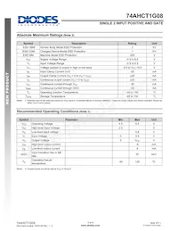 74AHCT1G08SE-7 Datasheet Page 3